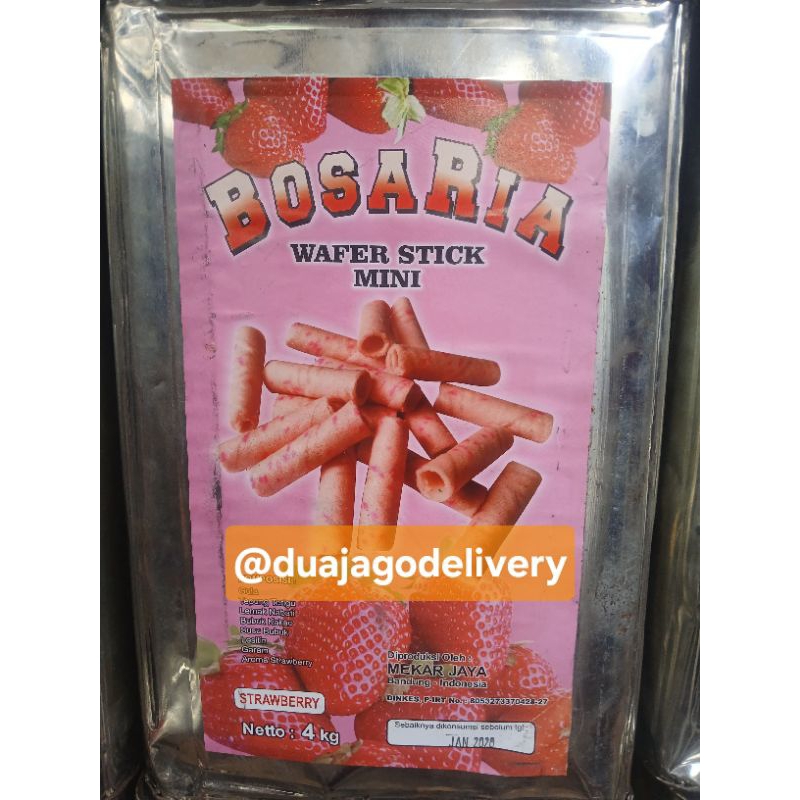 

Astor Rasa Strawberry, Pandan, Blueberry, Vanila 4 KG Bosaria