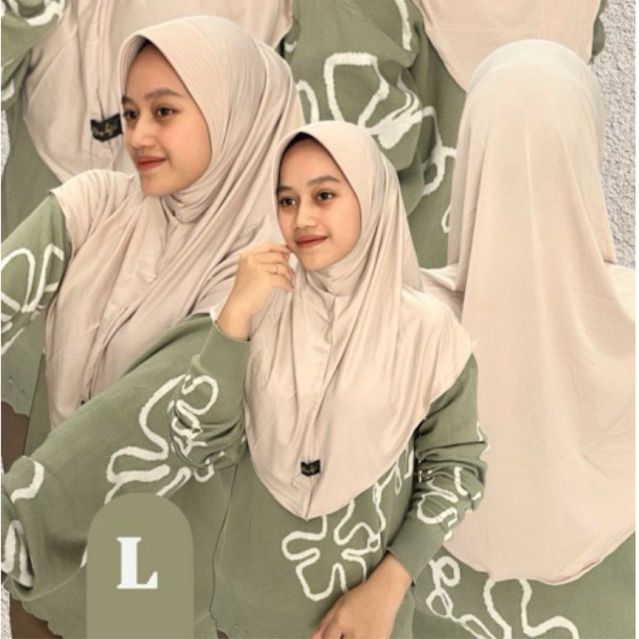 5 pcs daily sport L / sport jersey / jilbab sport / hijab sport pad / jilbab pasang / bisa pilih war