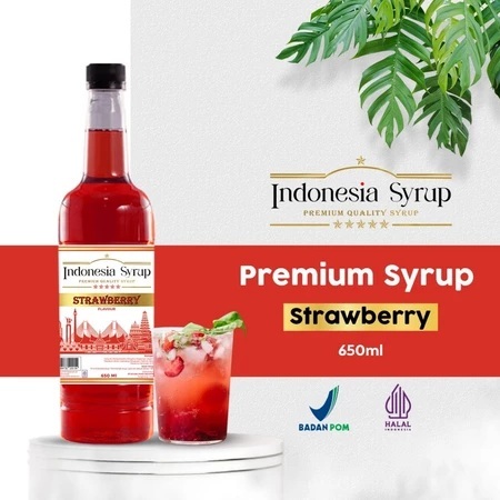 

Sirup Rasa Strawberry 650ml Indonesia Syrup Premium Quality