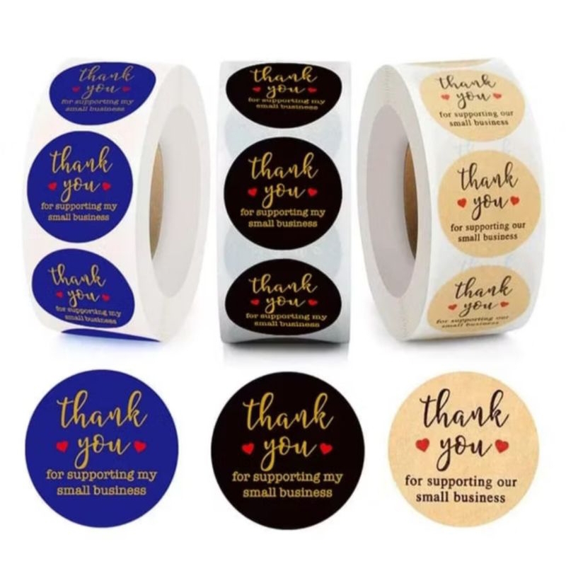 

SHIRA - Sticker Thank You 500 pcs Stiker Roll Terimakasih Label Makanan Amplop Jualan