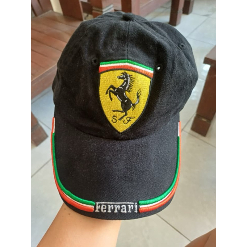Cap Black BaseBall Super Rare Ferrari