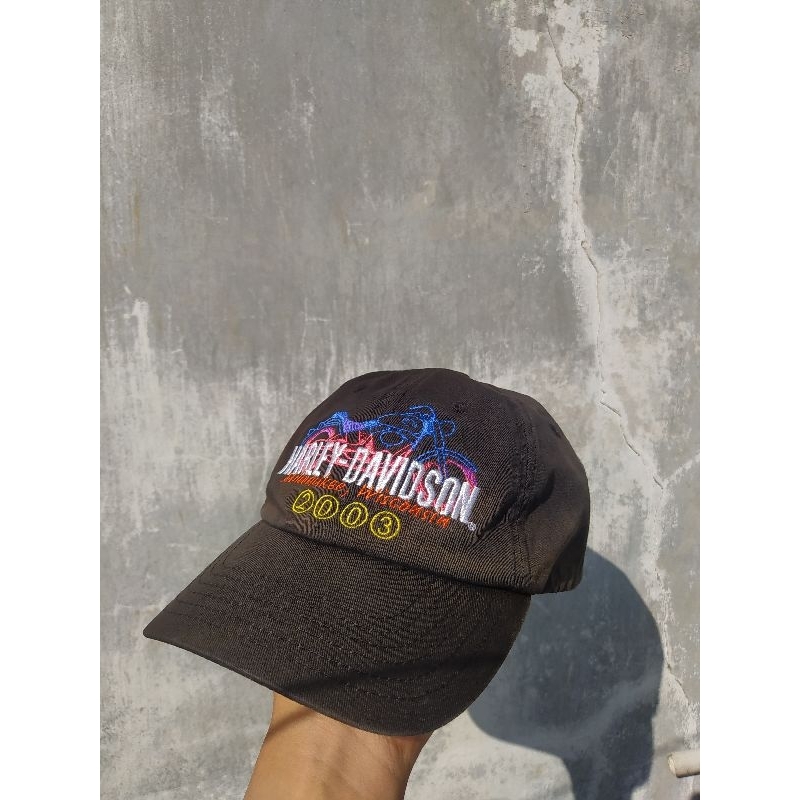 Topi Caps Vintage Harley Davidson