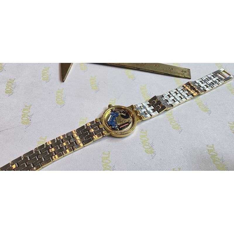 JUAL JAM TANGAN SWISS BULOVA02 SMALL LADY BULAT 20mm MESIN ETA 980.003 2 JARUM GOLD STELL DIAL BLACK