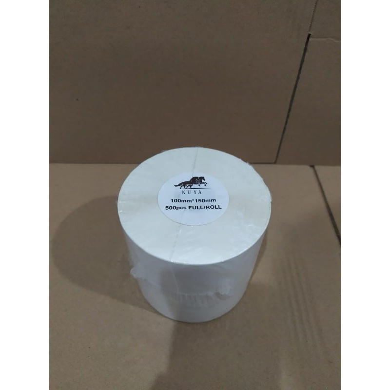 

Stiker Thermal untuk resi 100mm X 150mm 500 lembar/roll