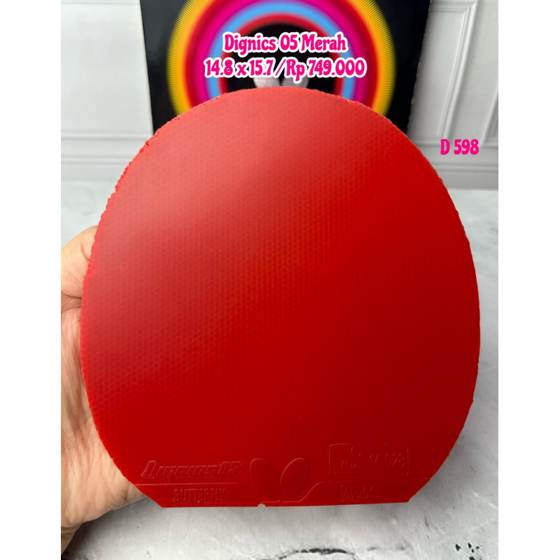 SECOND BUTTERFLY DIGNICS 05 MERAH RET BET BAT TENIS MEJA PINGPONG ORIGINAL MARKET JAPAN