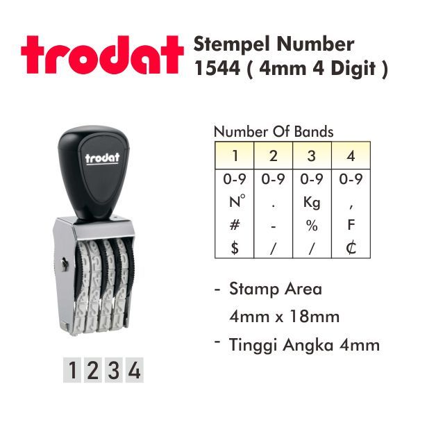 

Stempel Angka 4mm 4 digit /1544