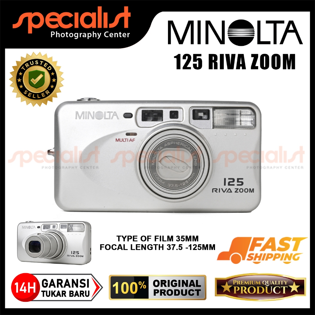 Kamera Analog Minolta 125 Riva Zoom (New Old Stock)