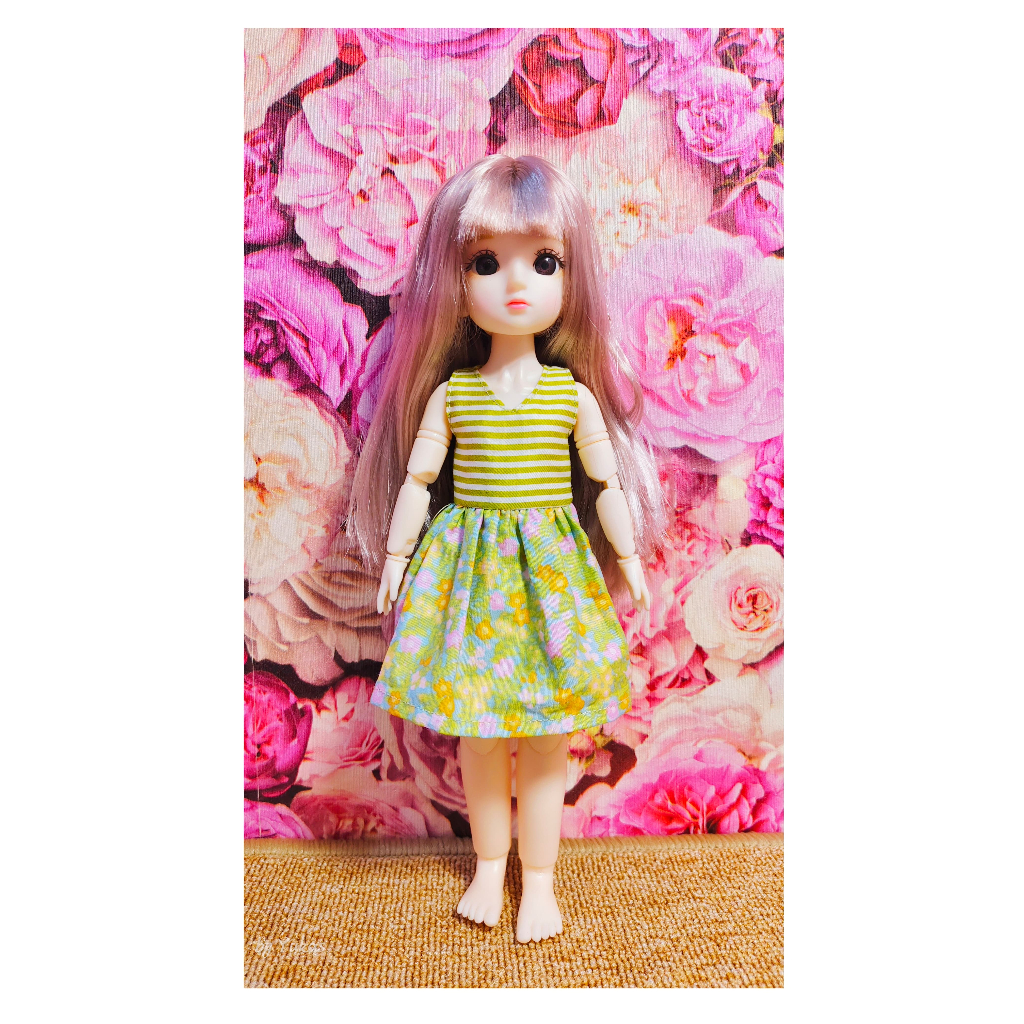 Yuzia35 BJD - Erina dress baju untuk BJD doll 30 cm (Tanpa Boneka)