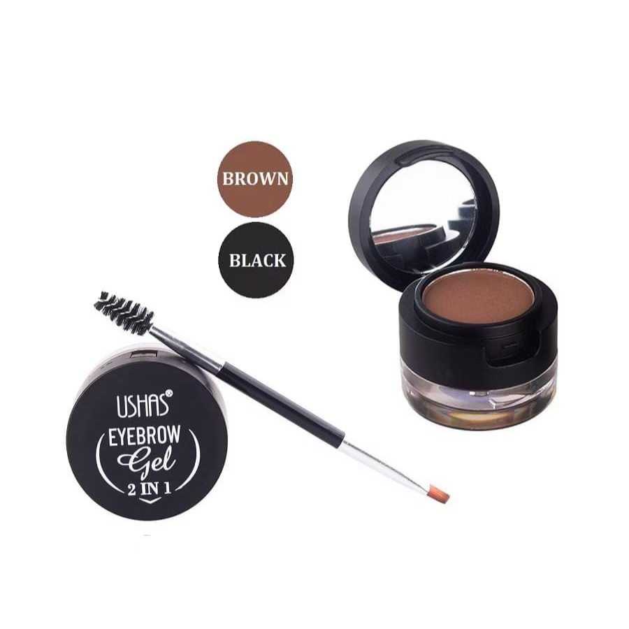 Ushas Eyebrow Gel Brow 2 In 1 black