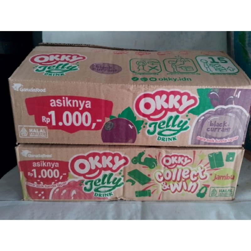 

kardus bekas Okky jelly drink//kardus bekas minuman//kardus packing//