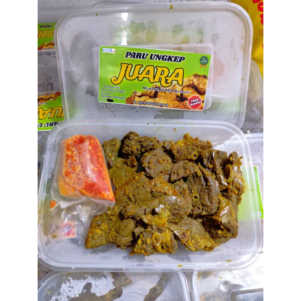 

Paru ungkep frozen free sambal/ Paru siap goreng/ paru ungkep 200gr