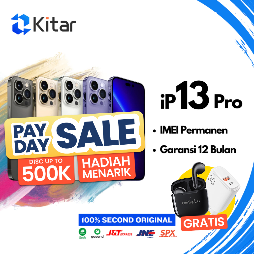iPhone 13 Pro ex iBox Beacukai IMEI Permanen Garansi 12 Bln 100% Original Second Resmi FULLSET BC 12