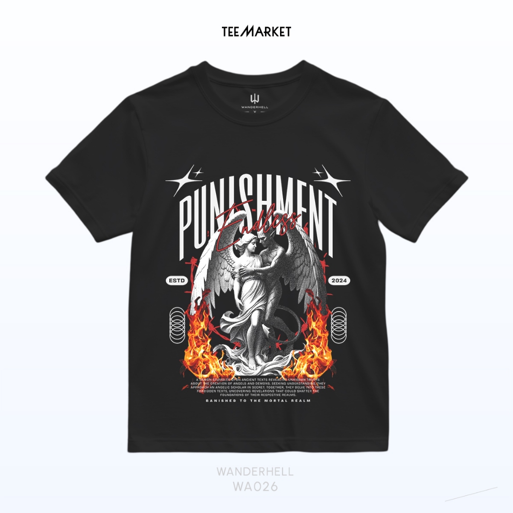 WA026 Punishment Endless Baju Distro Pria / Kaos Distro Pria / Kaos Distro Cowok - Wanderhell