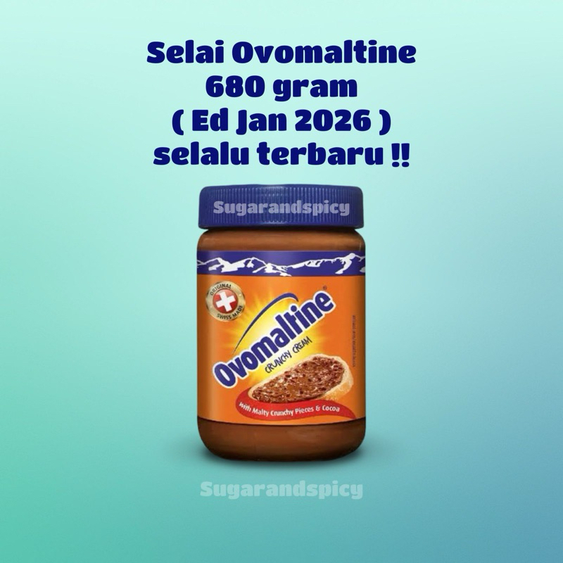 SELAI OVOMALTINE 680 GR / OVOMALTINE CRUNCHY 680 GR / OVOMALTINE 680GR / OVOMALTINE SPREAD 680 GR