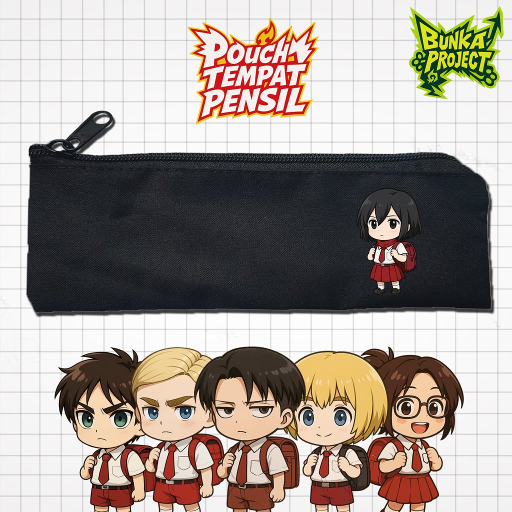 

Pouch Tempat Pensil Anime Attack on Titan Seragam SD Murah Bahan Souvenir Pernikahan Bisa Bayar Ditempat cod Gift Anniversary Couple Hampers Kado