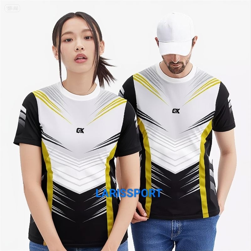 (COD)Terbaru Kaos Voli Pria Dan Wanita Full Printing 1Set Jersey Volly Pria Dan Wanita Baju Badminto