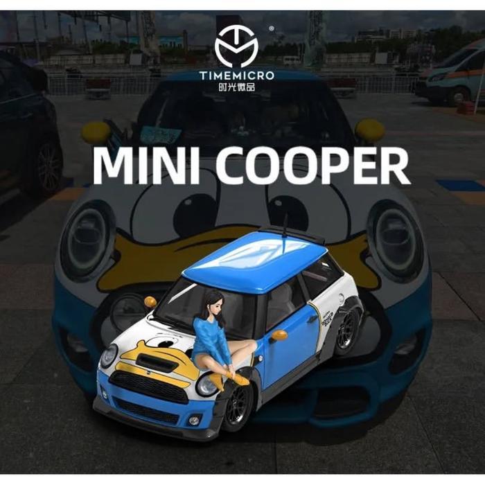 TIME MICRO - MINI COOPER Donald Duck + Figure - scale 1:64
