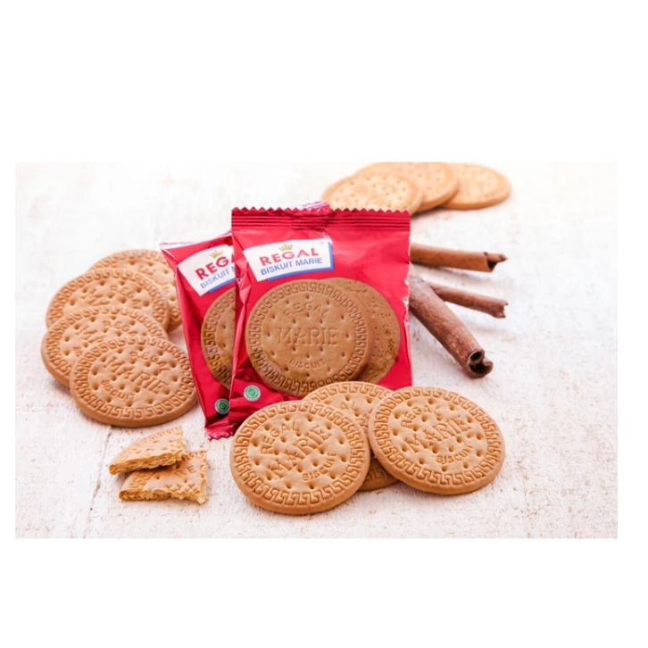 

Biscuit Marie Regal Renceng isi 10 x 12gr Biskuit Marie Regal Rasa Susu Snack Cemilan Halal