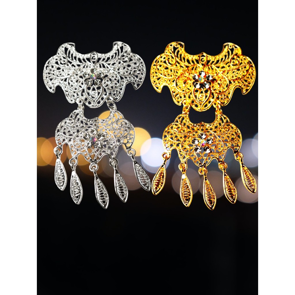 Bros Kebaya Kutu Baru / aksesoris baju kebaya wanita Bunga Susun 2 bros kebaya wanita