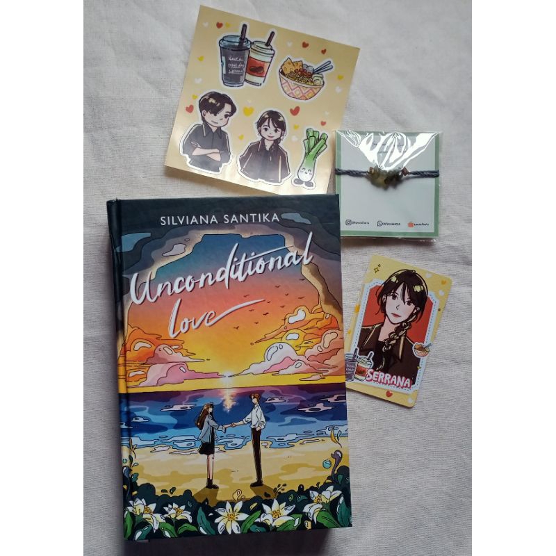 Novel Unconditional Love Hc + lengkap merchandise preloved