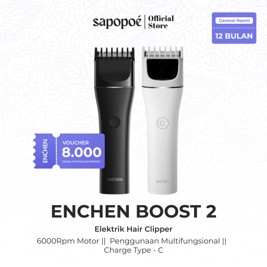 Enchen Boost 2 Hair Clipper Alat Cukur Elektrik / Enchen Alat Cukur