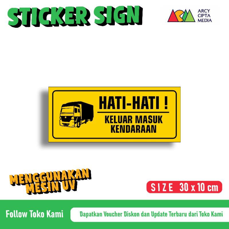 

Stiker Hat hati keluar masuk Kendaraan