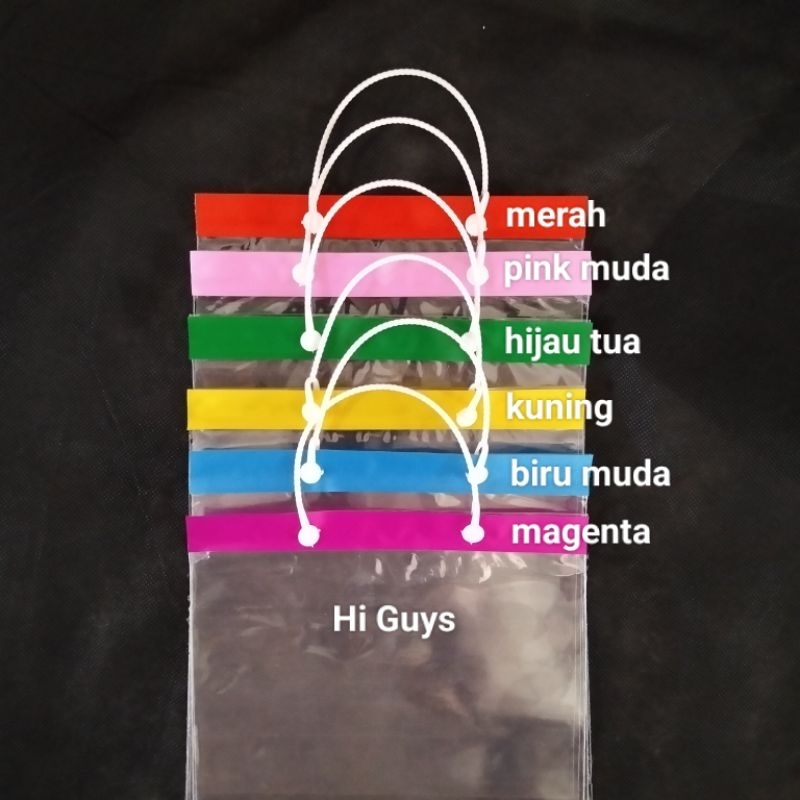 

Plastik snack hampers dengan pita ukuran17x26 dan 20x30