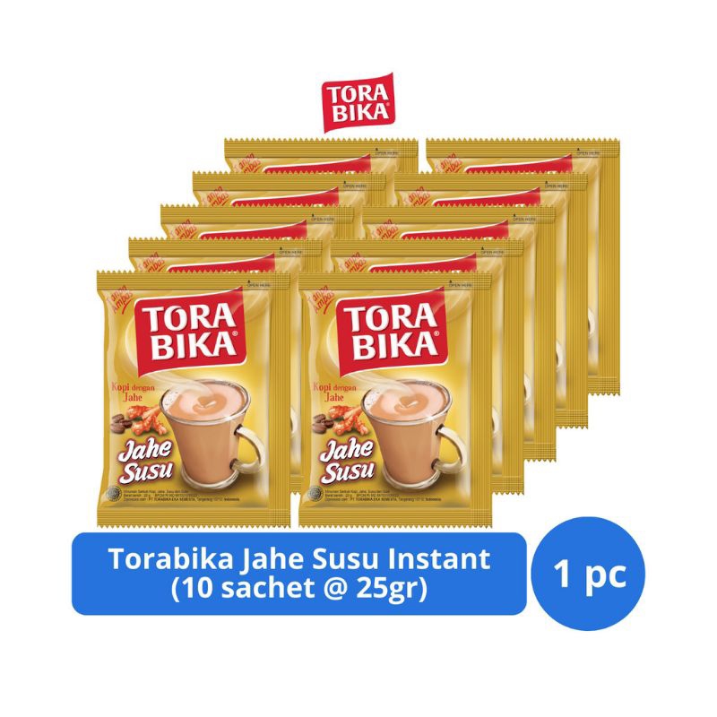 

Tora Bika Jahe Susu Renceng Isi 10 Sachet