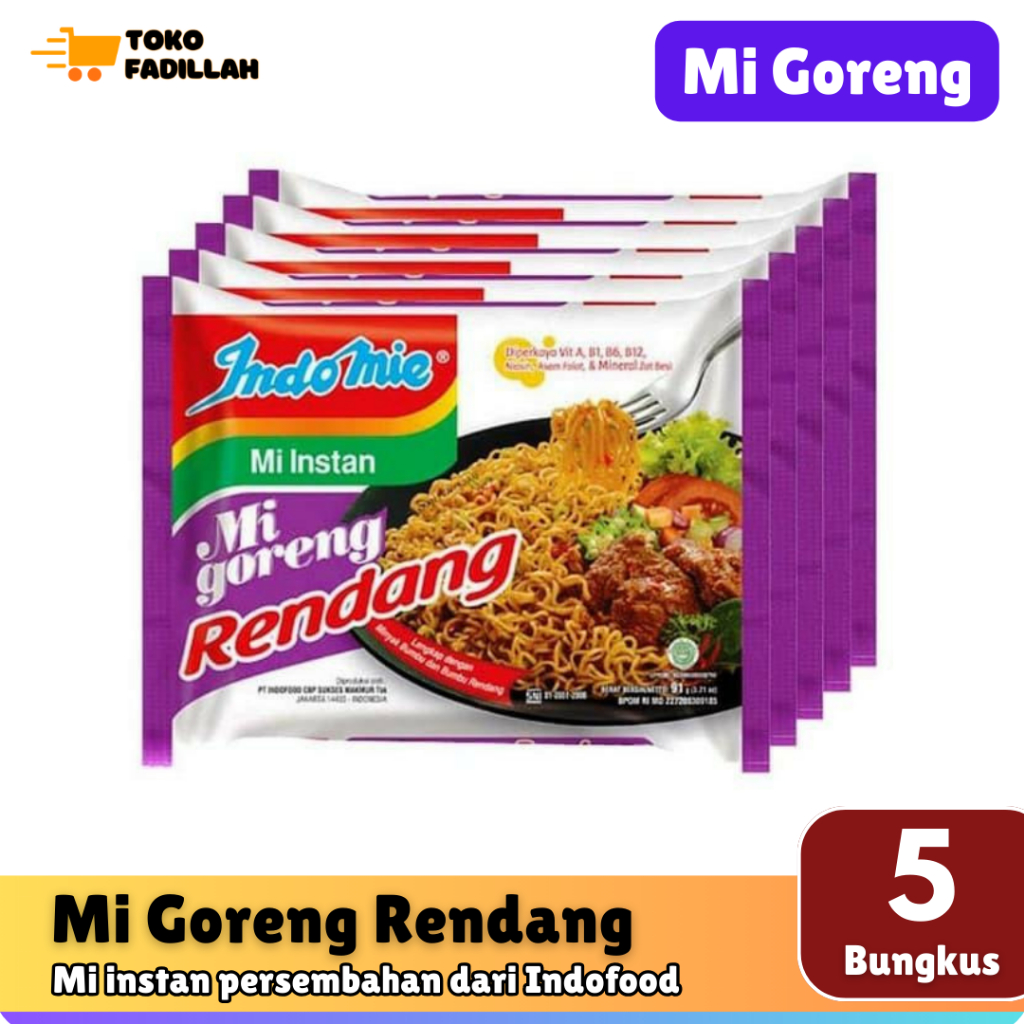

5 pcs - Indomie Mi Goreng Rendang 91g