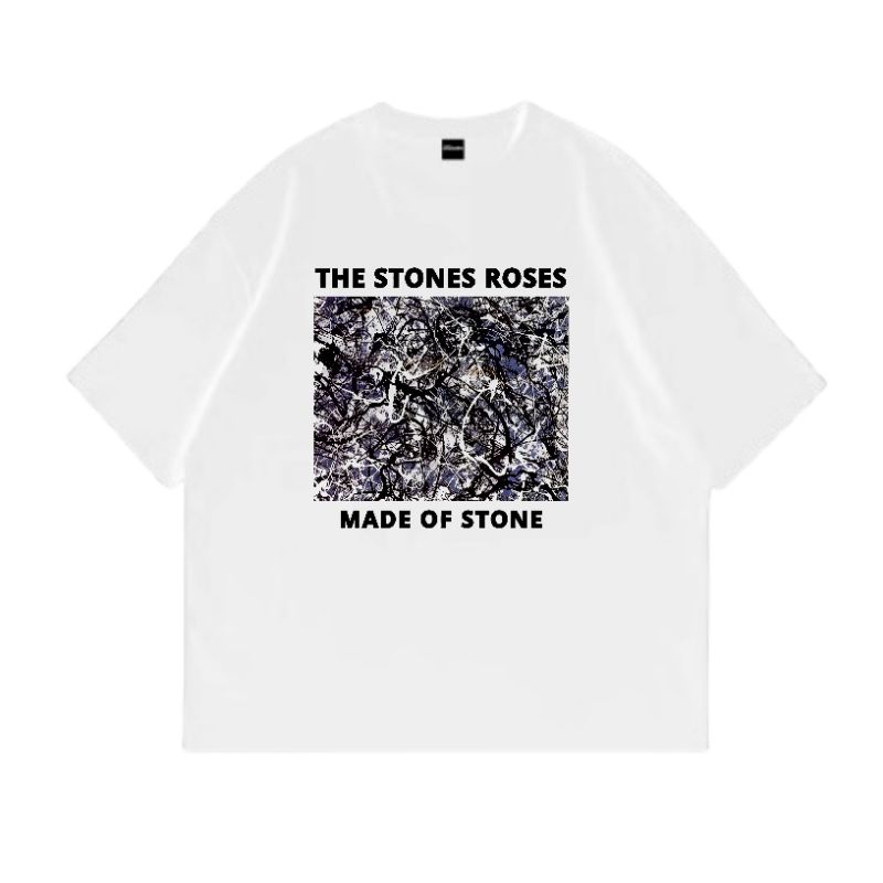 Fascination T-shirt Kaos Band The Stones Roses - Kaos White Unisex