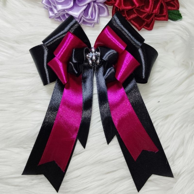 

1 Pcs Pita Kado | Pita Hampers | Pita Satin 4 cm | Pita Jadi | Pita Satin Hitam Pink | Pita Hias | Pita Souvenir | Aplikasi Pita | Bros | Pita Natal | Pita Custom