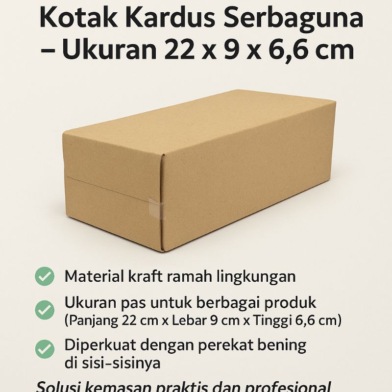 

karton box ukuran 22x9x6,5