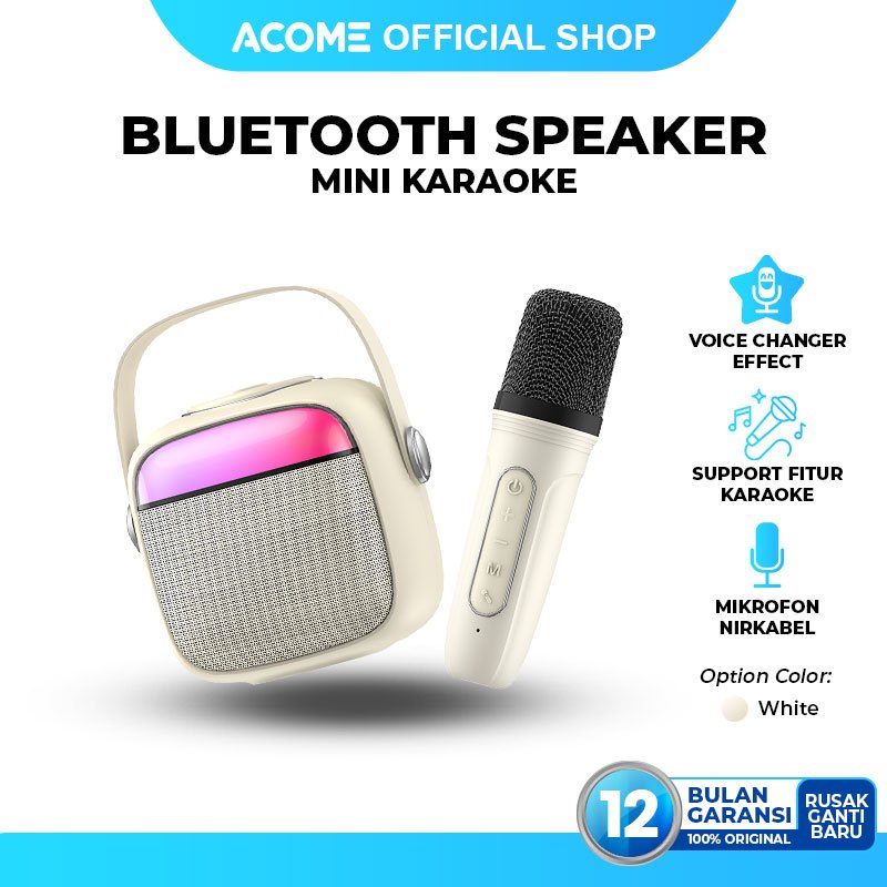 ACOME A9 Speaker Karaoke Bluetooth 5.3 / Speaker Wireless Mini RGB 3.5 Watt With Voice Changer