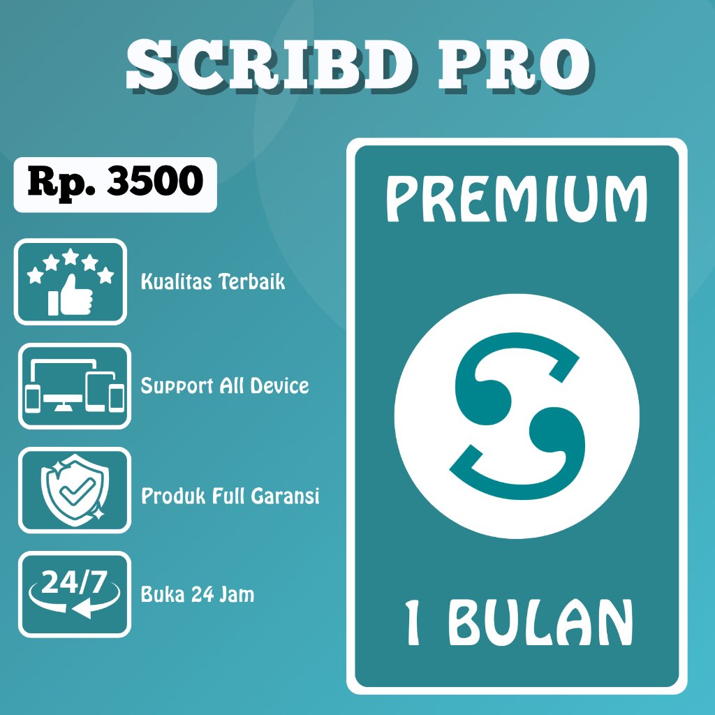 Scribd 1 Bulan Premium, Unlimited Download