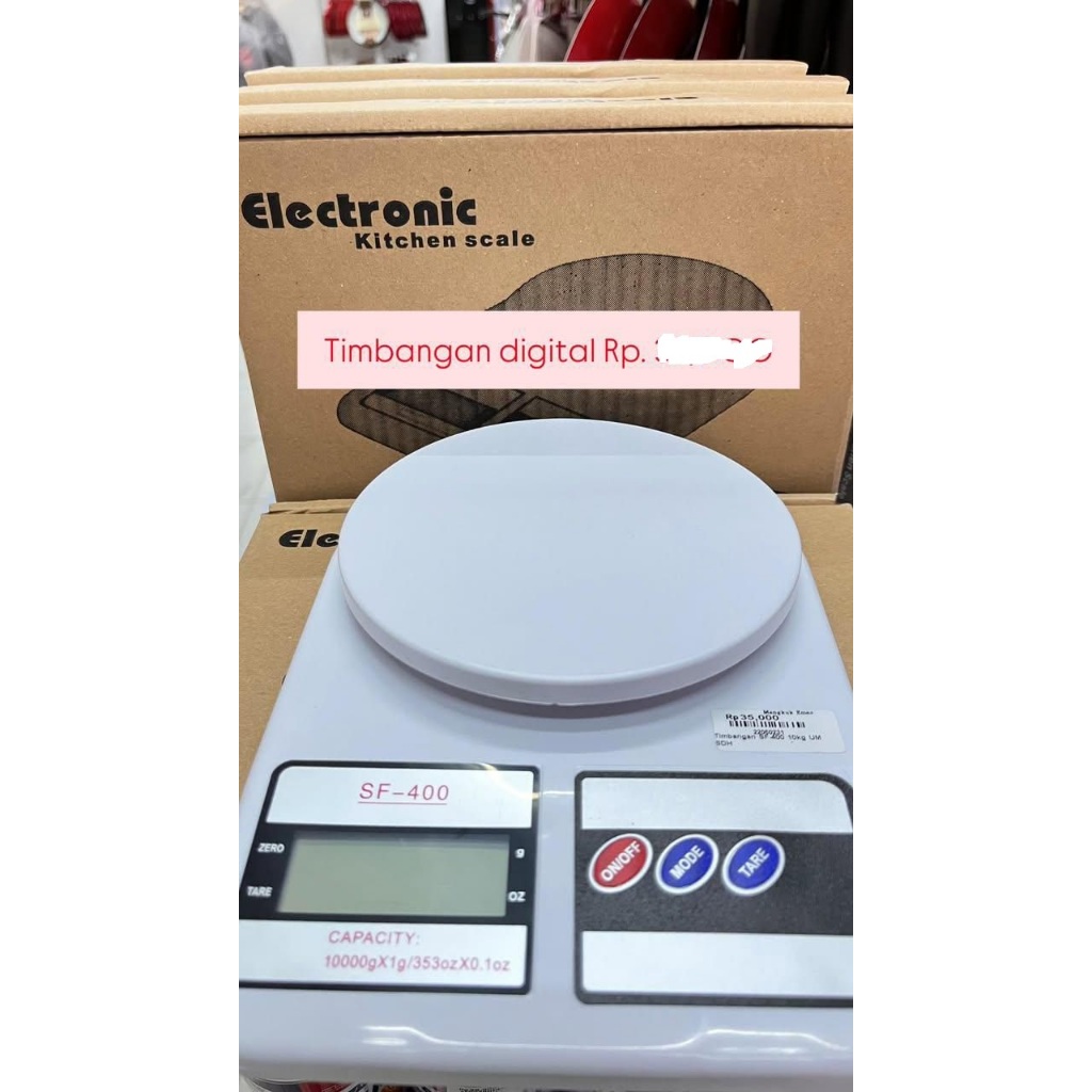 TIMBANGAN DIGITAL SF 400 10KG / Timbangan Digital Presisi Kue Dapur Bahan Kitchen Scale Elektrik 10 