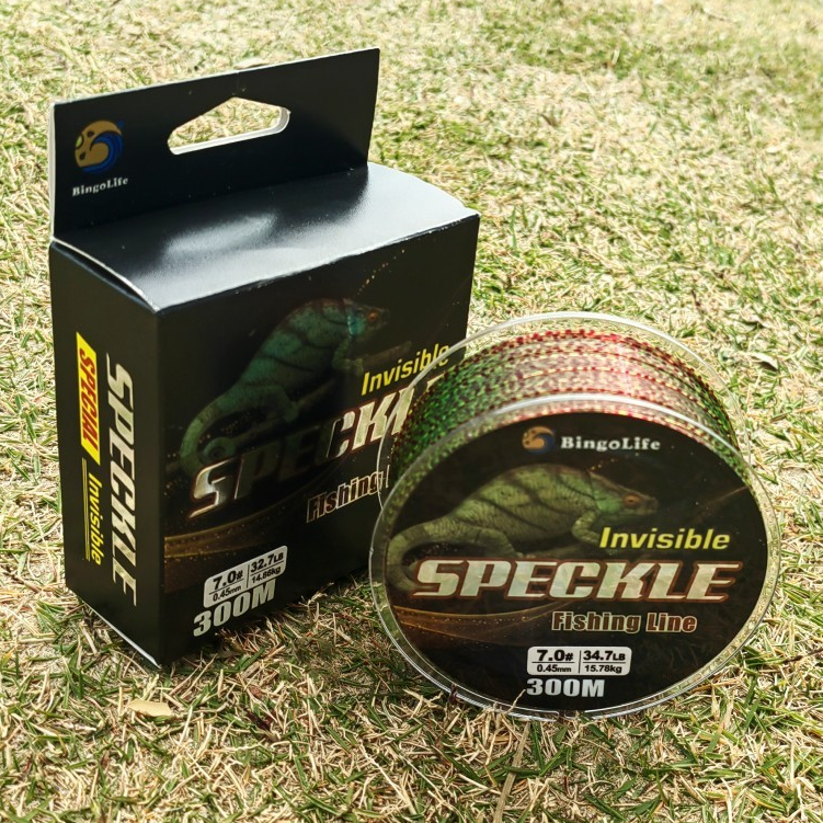 Senar Pancing Super Speckle 300m Tak Terlihat Gradien Maroon Lanjutan Tali Pancing Bionik Nilon Yang
