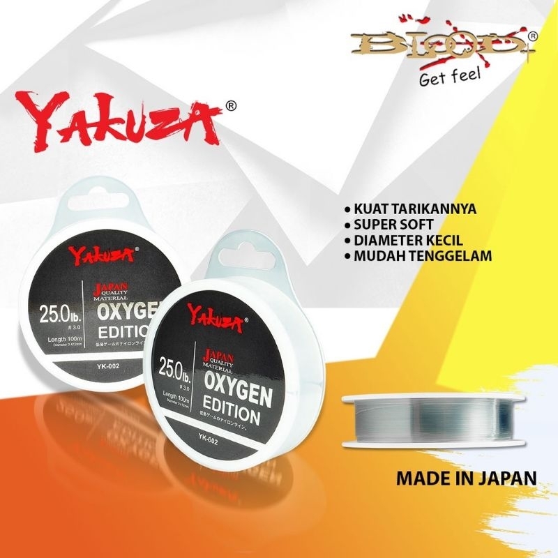Senar pancing Yakuza Oxygen edition senar blood 100m