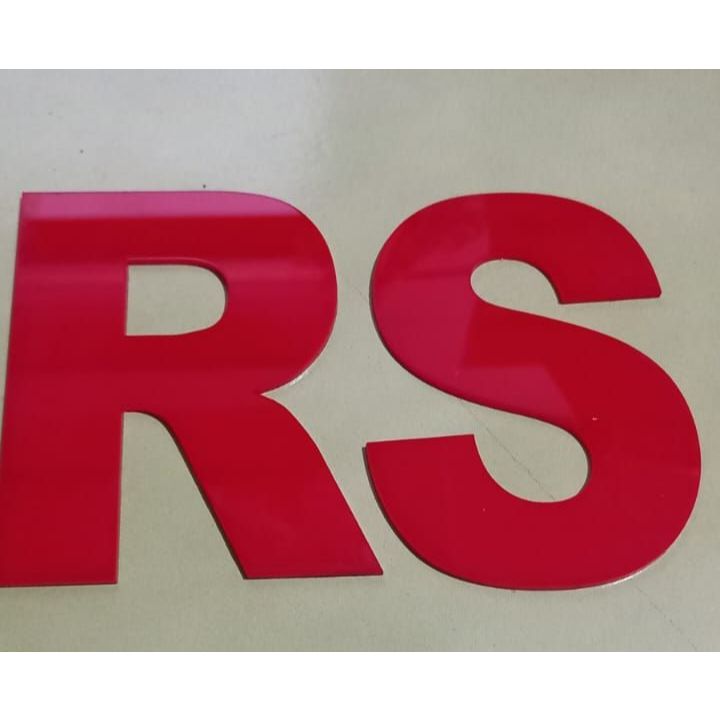 Huruf Akrilik Tinggi 15cm tebal 2mm, huruf timbul akrilik,Huruf Timbul,Huruf Nama Toko