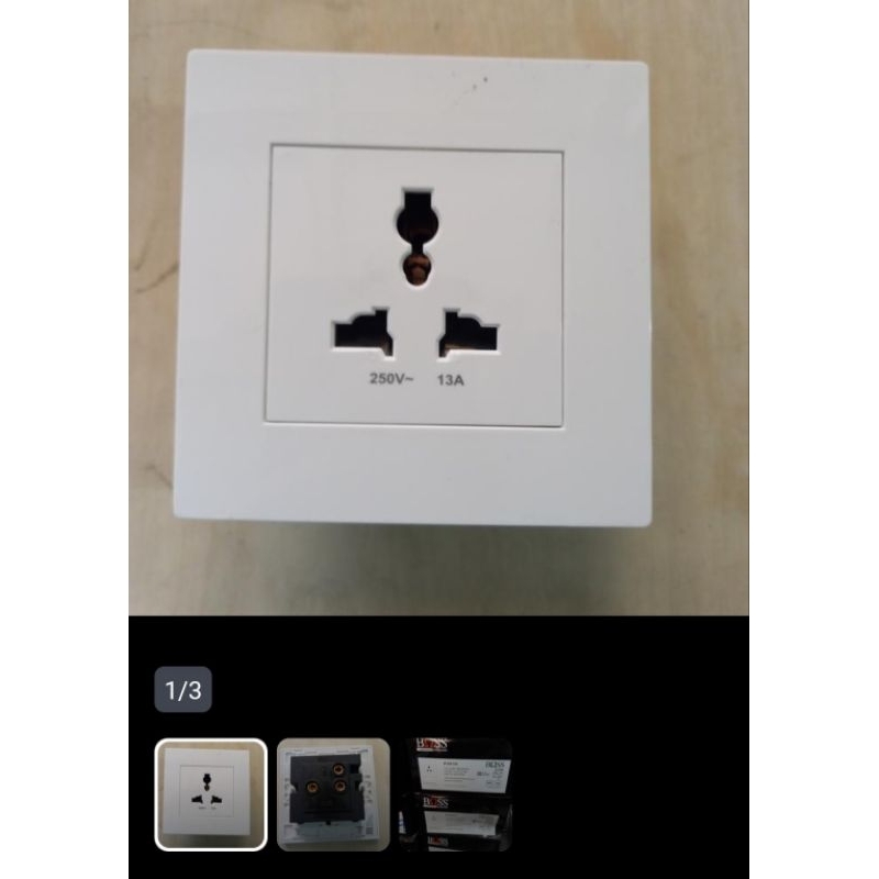 stop kontak universal B1000 / stop kontak universal boss 13a 250v b1000 tipe-b10413s