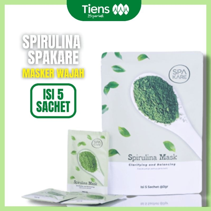 TIENS MASKER SPIRULINA MASK / MASKER BUBUK SPIRULINA TIENS / MASKER WAJAH TIENS / SPIRULINA TIENS