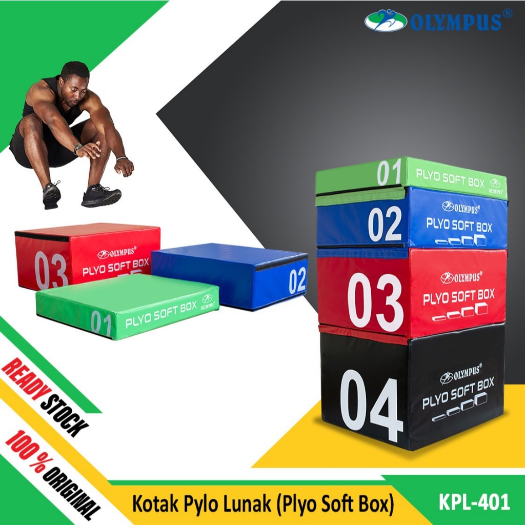 Olympus KPL-401 Plyo Soft Box Kotak Plyo Lunak 4 Tingkat | PU Foam | 15–150cm | Velcro System | Plyo