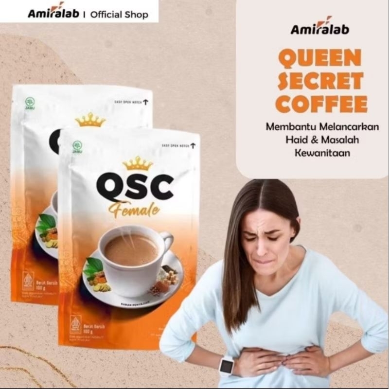 

PROMO PAKET ISI (2) QSC FEMALE KOPI HERBAL BERAT 100 GRAM HERBAL HALAL BPOM
