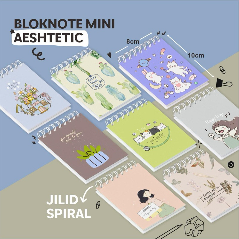

NOTEBOOK SUPER MINI | NOTEBOOK AESHTETIC | BLOKNOTE KEKINIAN | 8 X 10