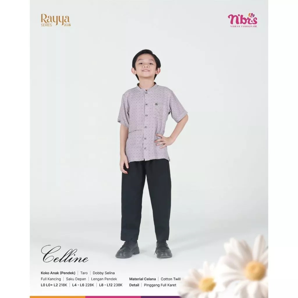 SETELAN KOKO NIBRAS CELINE /SETELAN KOKO NIBRAS CELINE TARO/SETELAN KOKO NIBRAS GREY/SETELAN KOKO NI