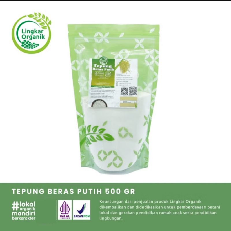 

Tepung Beras Putih Lingkar Organik - Gluten Free - MPASI - Kemasan 500gram