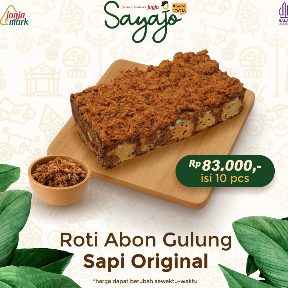 

Sayajo Oleh Oleh Roti Abon Gulung isi 10 Halal