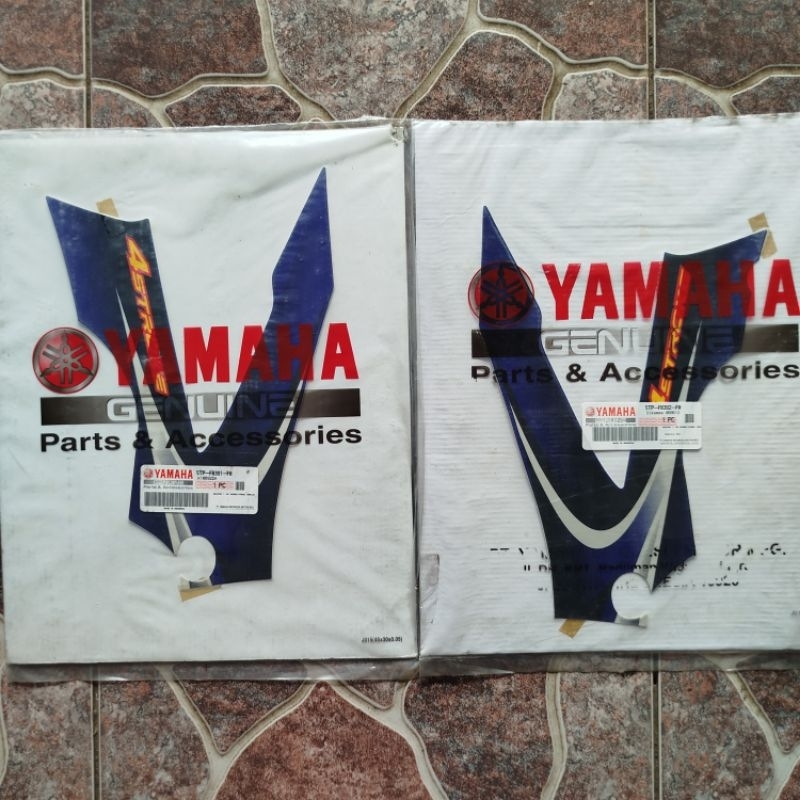 Stiker Striping Sayap Dalam Kanan Kiri Jupiter Z Biru 2005 Original YGP