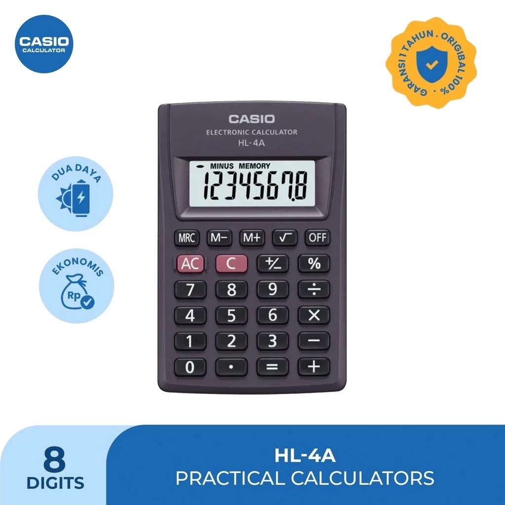 

CASIO Kalkulator HL-4A / Kalkulator Saku
