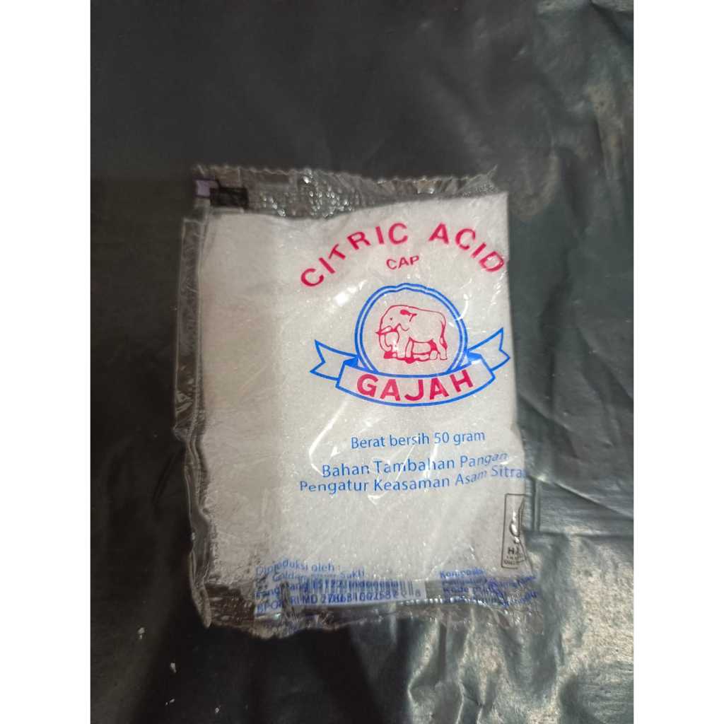 

Citric Acid Citrun Cap Gajah 50 Gr Rasa Asam Alami