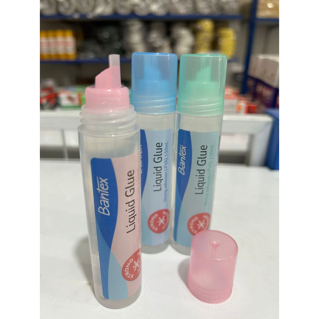 

(pcs) Bantex Lem Cair / Lem Kertas / Liquid Glue Strong Adhesion | PVAL 50ml